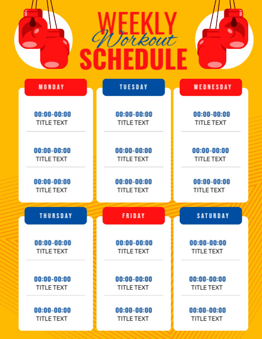 Weekly Schedule Flyers Template PosterMyWall