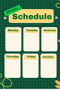 Weekly Schedule Poster template