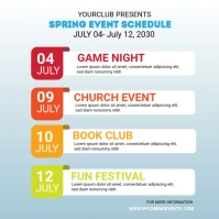 weekly schedule template Instagram Post