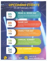 Weekly Schedule Template Flyer Folheto (US Letter)