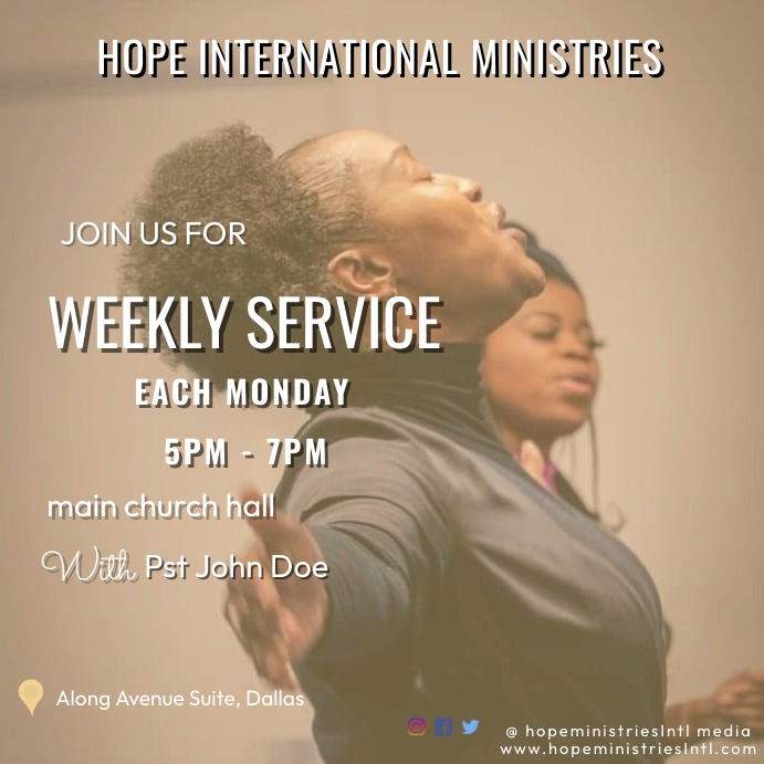 Plantilla de weekly service | PosterMyWall