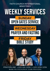 Weekley Service Templete weekly service Template | PosterMyWall