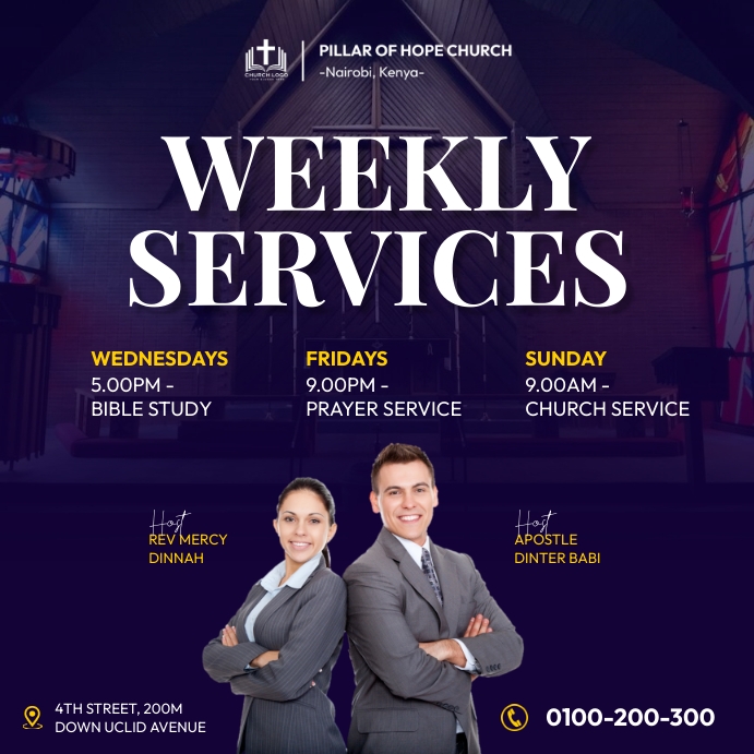 Weekly service Template | PosterMyWall