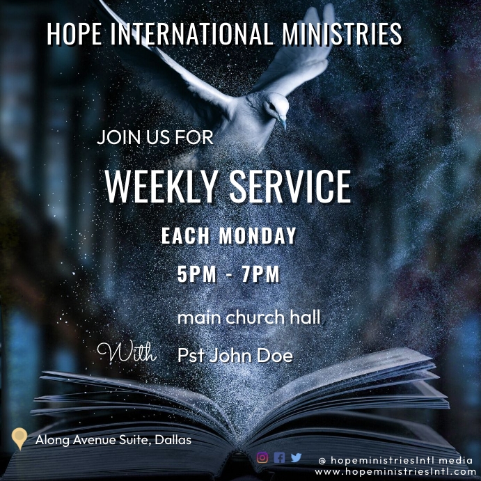 weekly service Template | PosterMyWall