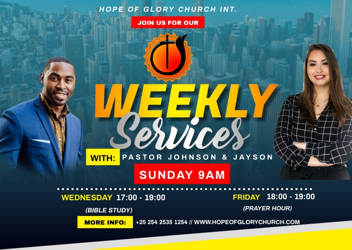 Weekly Service Animation Photo Weekly service Template | PosterMyWall