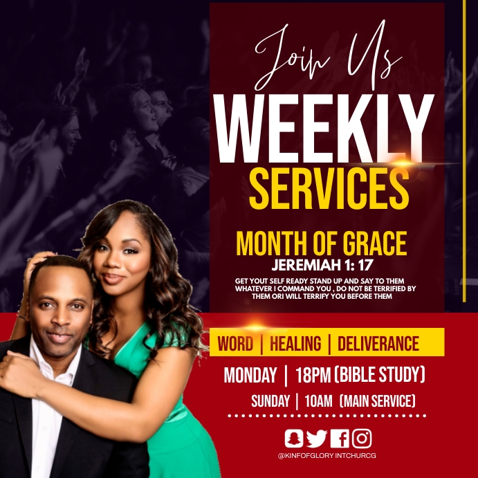 Weekly Service Green Copy of weekly service | PosterMyWall
