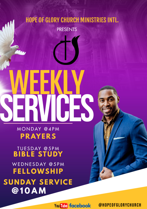 Weekly service Template | PosterMyWall