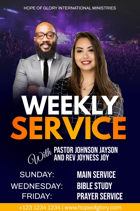 Weekly Service Green Weekly service Template | PosterMyWall