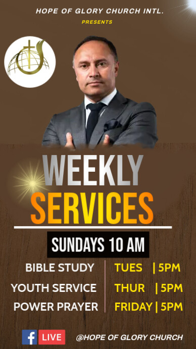 Weekly Service Green Weekly service Template | PosterMyWall