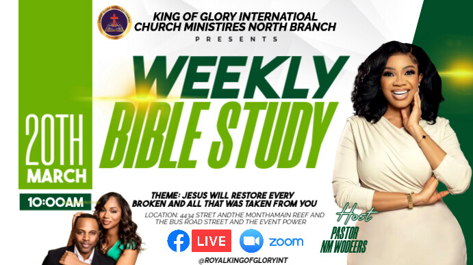 weekly service YouTube Thumbnail template
