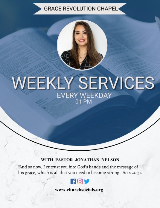 Weekly service flyer Template | PosterMyWall