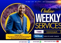 Weekly service flyer Postkort template