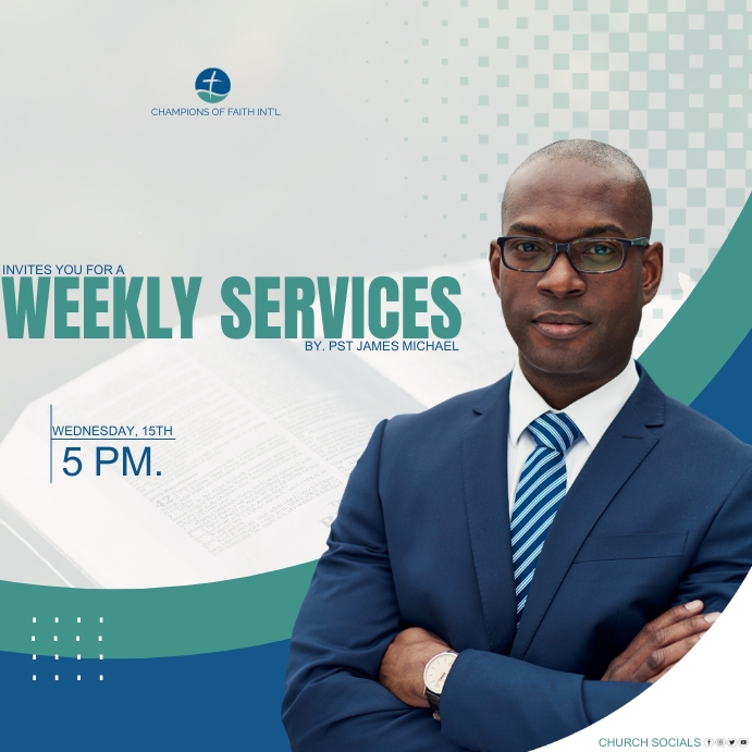 Weekly service flyer Template | PosterMyWall