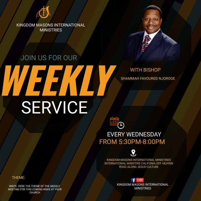 Copy of WEEKLY SERVICE FLYER POSTER TEMPATE | PosterMyWall