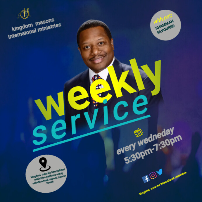 weekly service flyer poster template | PosterMyWall