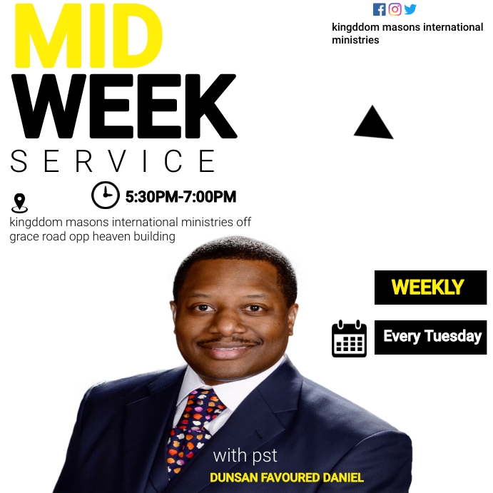 weekly service flyer poster template | PosterMyWall