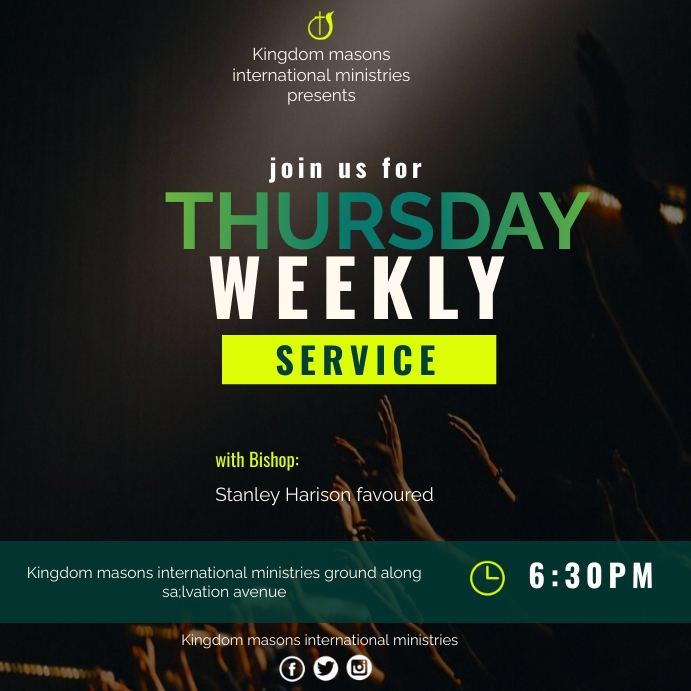 weekly service flyer poster template | PosterMyWall