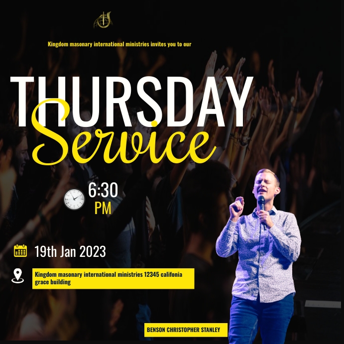 weekly service template | PosterMyWall