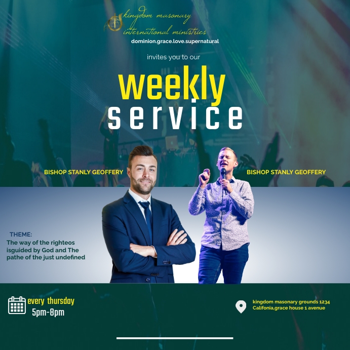 Weekly Service Animation Photo weekly service template | PosterMyWall