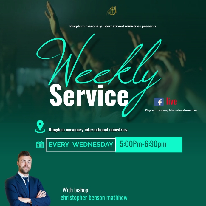 weekly service template | PosterMyWall