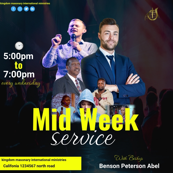 Weekly Service Green weekly service template | PosterMyWall