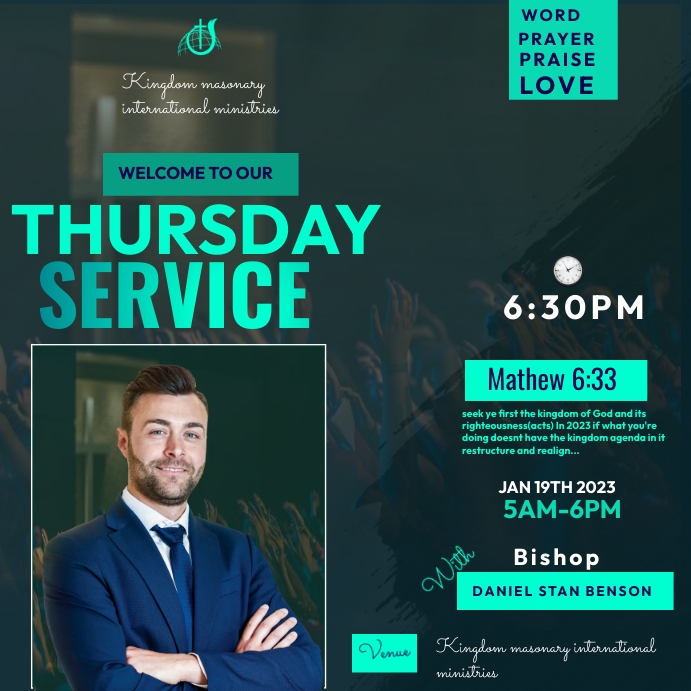 weekly service template | PosterMyWall