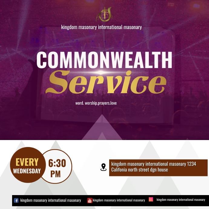 weekly service template | PosterMyWall