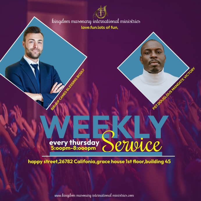 weekly service template | PosterMyWall