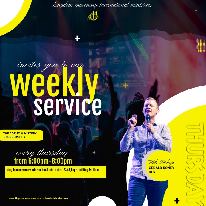 Weekly Service Animation Photo weekly service template | PosterMyWall