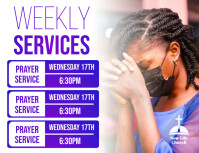 CHURCH WEEKLY SERVICES FLYER Template | PosterMyWall