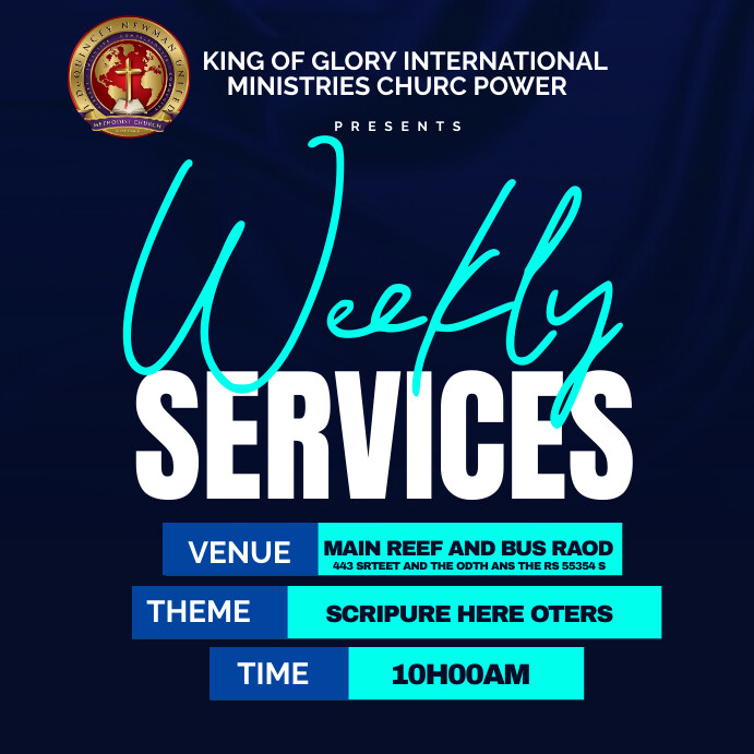 Weekly services Template | PosterMyWall
