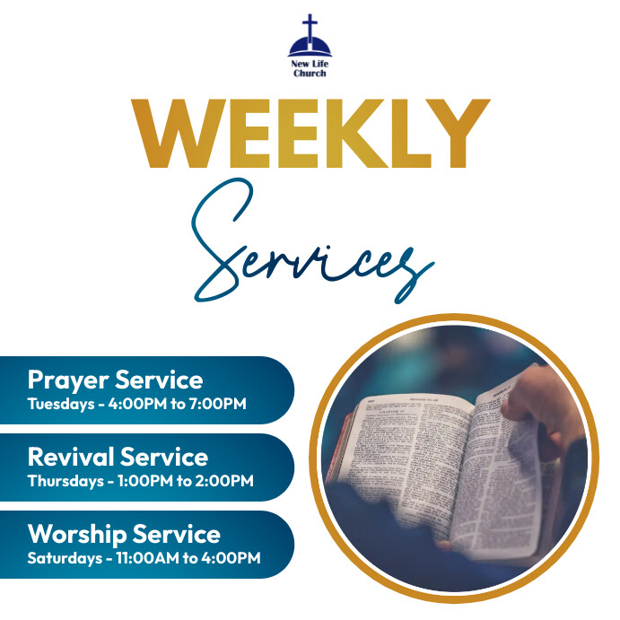 weekly services Template | PosterMyWall