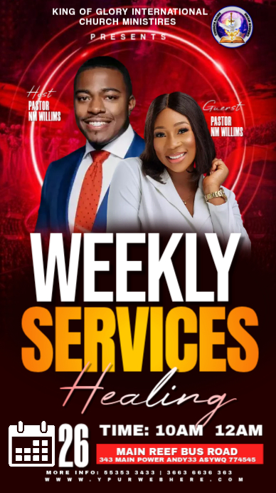 Copy of weekly services | PosterMyWall