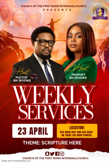 weekly services Template | PosterMyWall