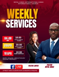 weekly service Template | PosterMyWall