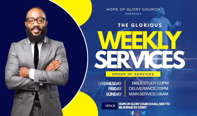 Weekly Service Green Weekly services Template | PosterMyWall