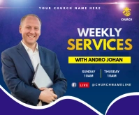 Weekly Services Medium Rectangle template