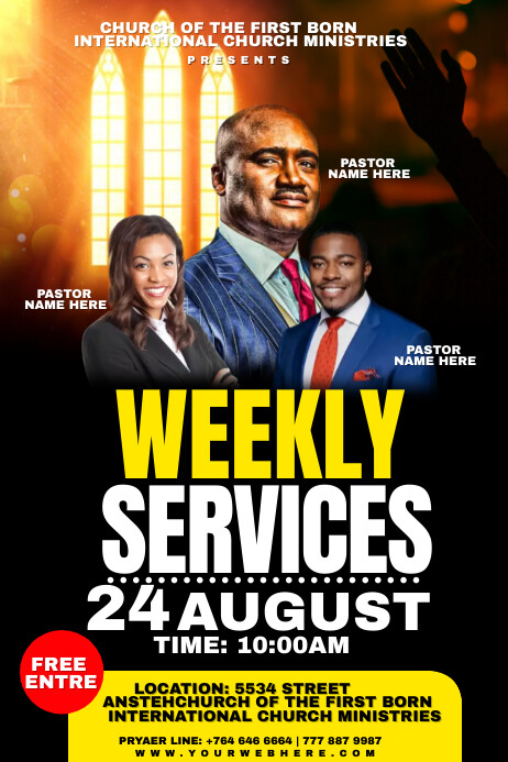weekly services Template | PosterMyWall