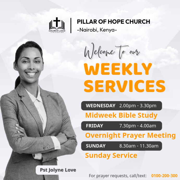 Weekly Live Service Copy of Weekly services | PosterMyWall
