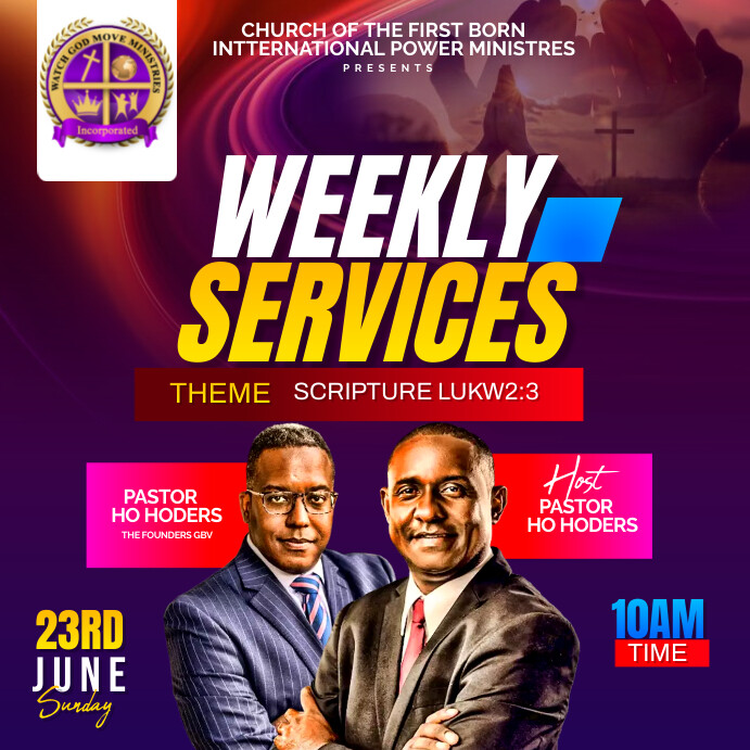 Weekly Service Animation Photo Plantilla de weekly services | PosterMyWall