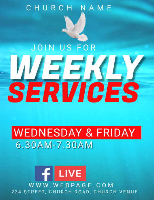 weekly services Template | PosterMyWall