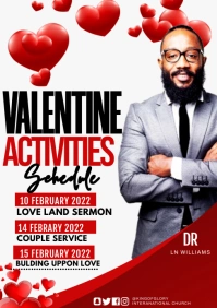 Weekly services A5 template