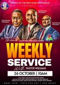 weekly services A4 template