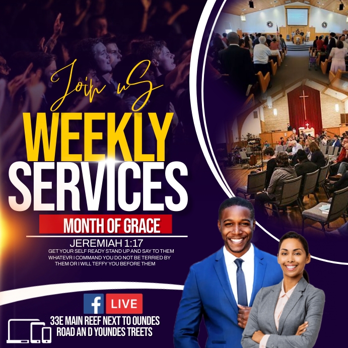 weekly services Instagram Post template