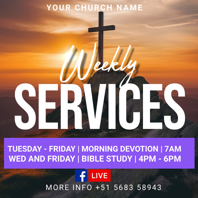 weekly services flyer Template | PosterMyWall