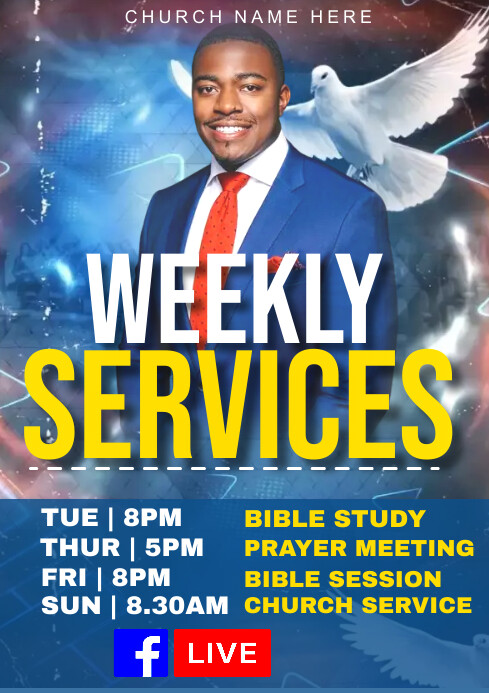 weekly services Flyer Template | PosterMyWall