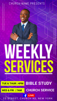 Weekley Service Templete 1.9K+ Free Templates for 'Weekly design' | PosterMyWall