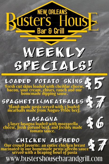 Weekly Special Menu Template Postermywall