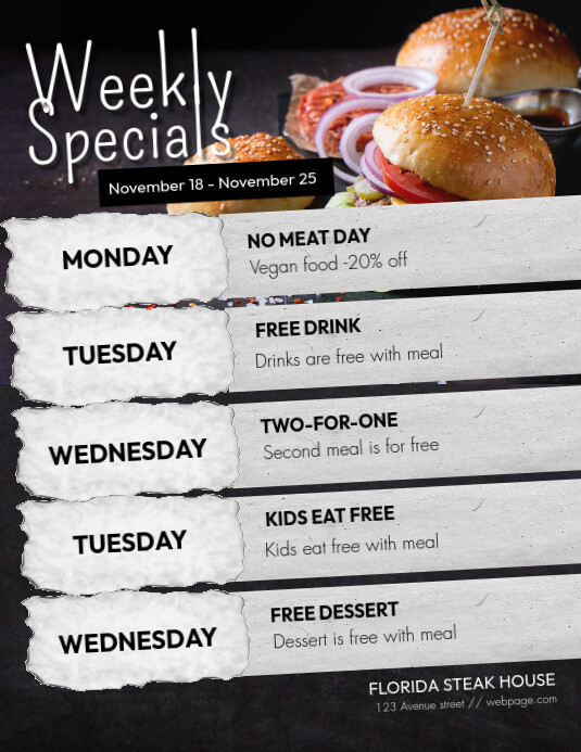 Weekly Dinner Specials Sign weekly-dinner-specials-sign