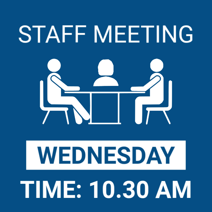Staff Meeting Poster Template Free at Katie Felton blog